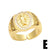 Simple Virgin Mary Copper 18k Gold-plated Inlaid Zircon Ring