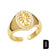 Simple Virgin Mary Copper 18k Gold-plated Inlaid Zircon Ring