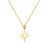 Six-pointed Star Pendant Necklace Short Stainless Steel Female Clavicle Chain