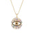 Sleek Minimalist Micro-inlaid Zircon Demon Eye Necklace Nhas147974