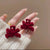 Small Bow ~ Autumn And Winter Flocking Small Clip Net Red  New Broken Hair Bangs Hairpin Female Clip Headdress