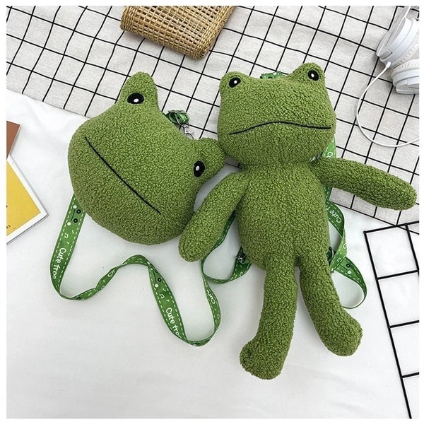 Small Plush Cute Frog Plush Bag Crossbody Bag