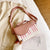 Small Pu Leather Solid Color Fashion Square Flip Cover Square Bag Shoulder Bag