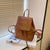 Small Retro Brown Backpack Women's  Spring And Summer New Simple Artistic  Backpack Drawstring Shoulder Bag