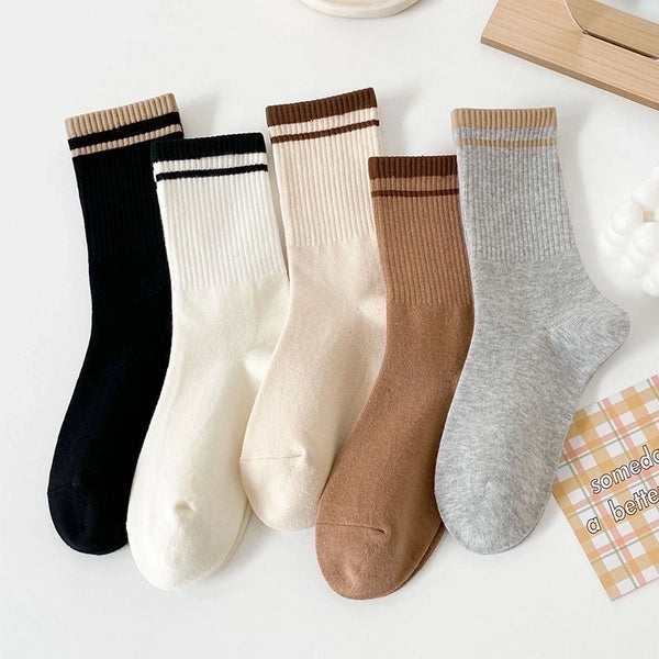 Socks Female Spring And Autumn Tube Socks Simple Student Socks