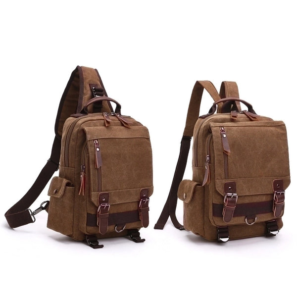 Solid Color Casual Travel Hiking Backpack