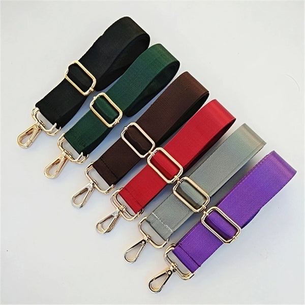 Solid Color Long Shoulder Strap Adjustable Replacement Bag Strap