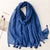 Solid Color Nude Powder Shiny Tassel Cotton Linen Scarf Shawl Long Scarf Silk Sunscreen Shawl