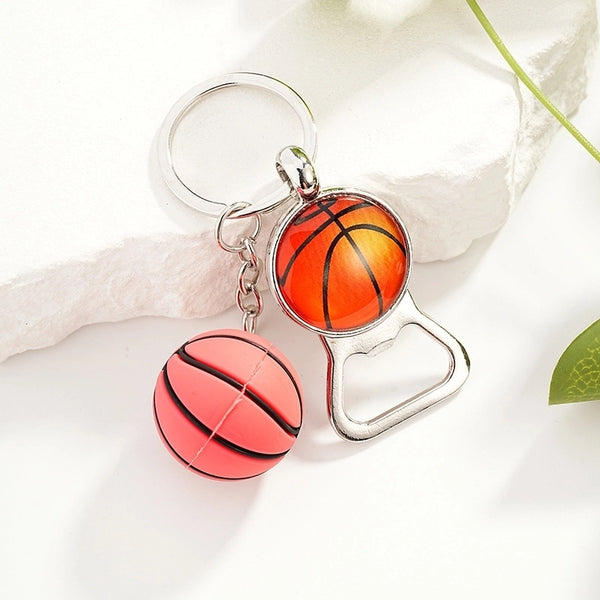 Sports Ball Basketball Football Metal Unisex Bag Pendant Keychain