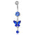 Spot Wholesale European And American Piercing Jewelry Butterfly Strap Belly Button Ring Belly Button Nail