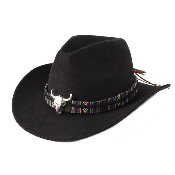 Spring And Summer Style Woolen Cloth Cowboy Hat Men And Women Couples Ethnic Style Roll-up Hat Sunshade Hat Jazz Hat