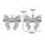 Stainless Steel Bow Pendant Parts Pendant Series DIY Earrings Necklace Pendant Accessories Pendant Wholesale