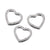 Stainless Steel Hollow Love Embossed Pattern Small Love Titanium Steel Real Gold Color Retaining Diy Necklace Pendant Accessories