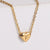 Stainless Steel Plating 18k Gold Exquisite Heart-shaped Letter Pendant Necklace