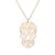 Stainless Steel Retro Plating Skull Pendant Necklace