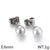 Stainless Steel Simple Pearl Earrings Wholesale Jewelry