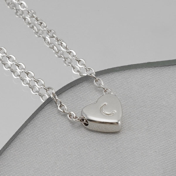 Stainless Steel Minimalist Commute Polishing Plating Inlay Letter Heart Shape Necklace