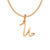 Stainless Steel Titanium Steel 14K Gold Plated Simple Style Letter Heart Shape Plating Pendant Necklace