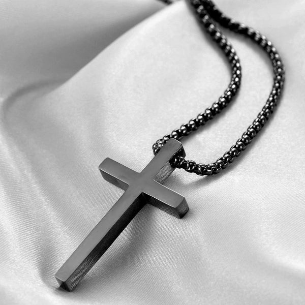 Stainless Steel Titanium Steel IG Style Minimalist Cross Plating Pendant Necklace