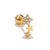 Star Brass Gem Earrings Ear Studs