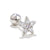 Star Brass Gem Earrings Ear Studs