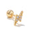 Star Brass Gem Earrings Ear Studs