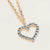 Sterling Silver Minimalist Heart Shape Plating Inlay Zircon Pendant Necklace