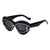 Streetwear Color Block Pc Cat Eye Full Frame Glasses