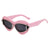 Streetwear Color Block Pc Cat Eye Full Frame Glasses