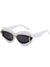 Streetwear Color Block Pc Cat Eye Full Frame Glasses