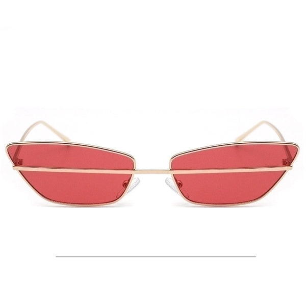 Streetwear Color Block Resin Cat Eye Full Frame Women's Sunglasses