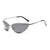 Streetwear Color Block Tac Cat Eye Full Frame Women's Sunglasses