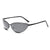 Streetwear Color Block Tac Cat Eye Full Frame Women's Sunglasses