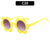 Streetwear Flower Ac Round Frame Full Frame Glasses