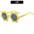 Streetwear Flower Ac Round Frame Full Frame Glasses