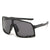 Streetwear Geometric Ac Square Full Frame Sports Sunglasses