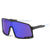 Streetwear Geometric Ac Square Full Frame Sports Sunglasses