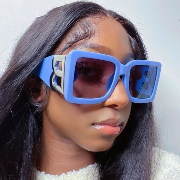 Streetwear Geometric Ac Square Full Frame Women's Sunglasses