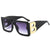 Streetwear Geometric Ac Square Full Frame Women's Sunglasses