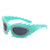 Streetwear Geometric Pc Special-shaped Mirror Diamond Full Frame Women's Sunglasses