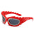 Streetwear Geometric Pc Special-shaped Mirror Diamond Full Frame Women's Sunglasses