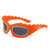 Streetwear Geometric Pc Special-shaped Mirror Diamond Full Frame Women's Sunglasses