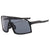 Streetwear Geometric Pc Square Full Frame Sports Sunglasses