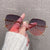 Streetwear Gradient Color Ac Cat Eye Full Frame Women's Sunglasses