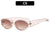 Streetwear Gradient Color Ac Oval Frame Full Frame Women's Sunglasses