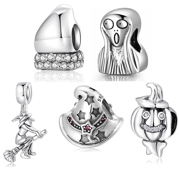 Streetwear Halloween Pattern Geometric Sterling Silver Halloween Jewelry Accessories