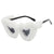 Streetwear Heart Shape Ac Special-shaped Mirror Full Frame Women's Sunglasses