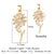 Streetwear Heart Shape Copper Plating Inlay Zircon Gold Plated Jewelry Accessories