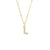 Streetwear Letter Titanium Steel Copper Zircon Pendant Necklace In Bulk