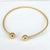 Streetwear Round Copper Plating 18k Gold Plated Bracelets Necklace